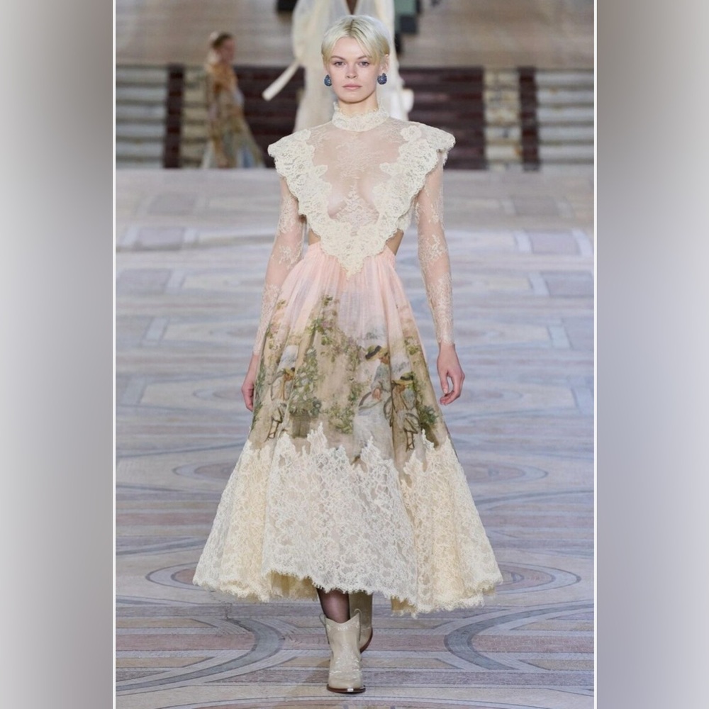 Runway Luminosity Lyrical Corded Lace Gown - Picture 3 of 16